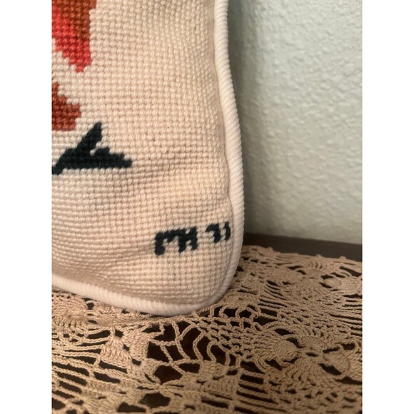 1971 Cross Stitch Autumn Throw Pillow - Picture 4 of 7